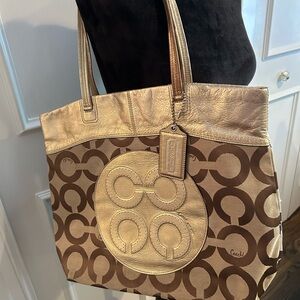 Coach Gold Signature Tote